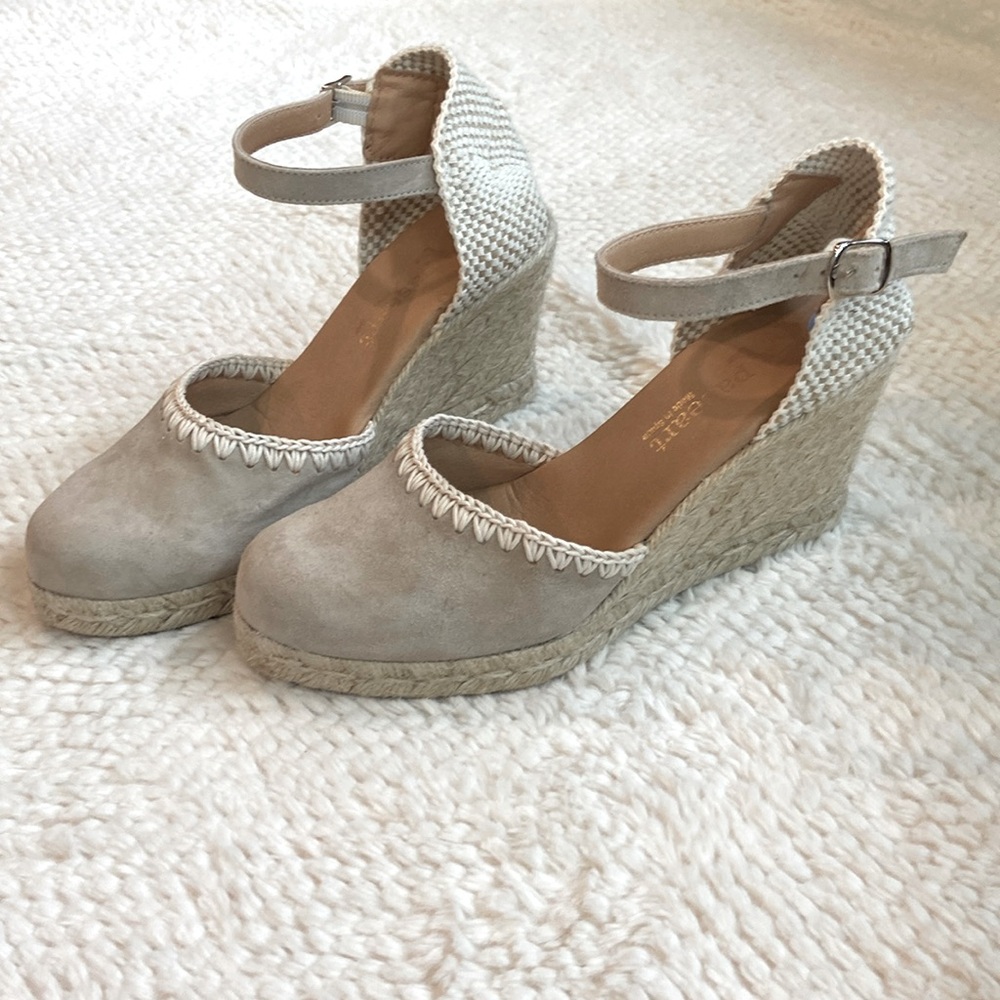 PASEART ESPADRILLES Made in Spain Closed Toe Wedge Sandals - Suede (For Women)